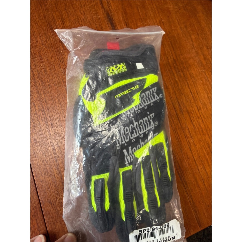 Mechanix Wear M-Pact 2 Work Gloves Sz 2XL Hi-Viz Yellow Black Impact SMP 91 012